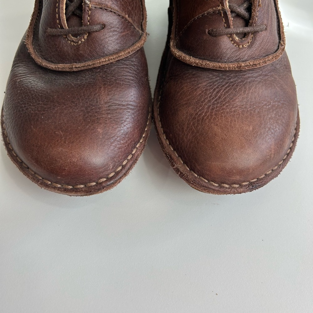 EL NATURALISTA Women's Brown Laceup Leather Ankle Boots SIZE 8 UK 38 RANA THARU - Picture 7 of 13